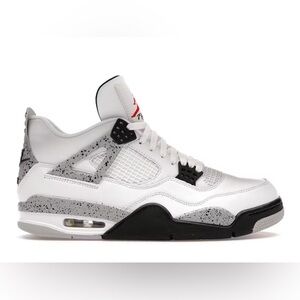 Air Jordan 4 Retro OG White Cement, 4.5 big kids, 6 womens